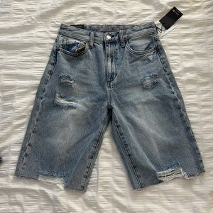 Joes Jeans Distressed Light Wash Bermuda Shorts